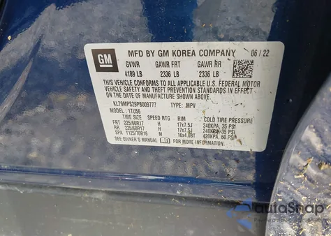 2023 Chevrolet Trailblazer Fwd Lt z USA, uszkodzony, nr VIN KL79MPS29PB009777